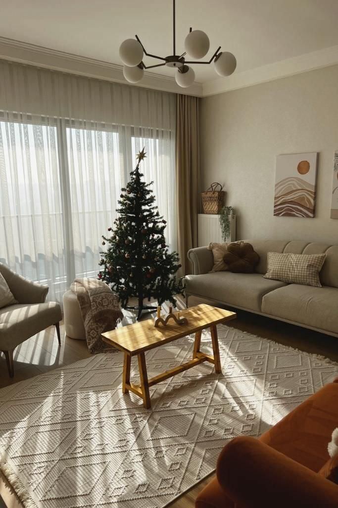 Havana 8561 Ekru - Polyester Dokuma Halı | Modern Salon Halısı